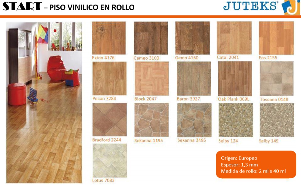 Suelo Vinilico Rollo Block 2047